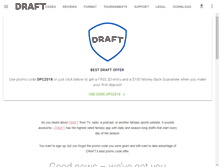 Tablet Screenshot of draftpromocode.com